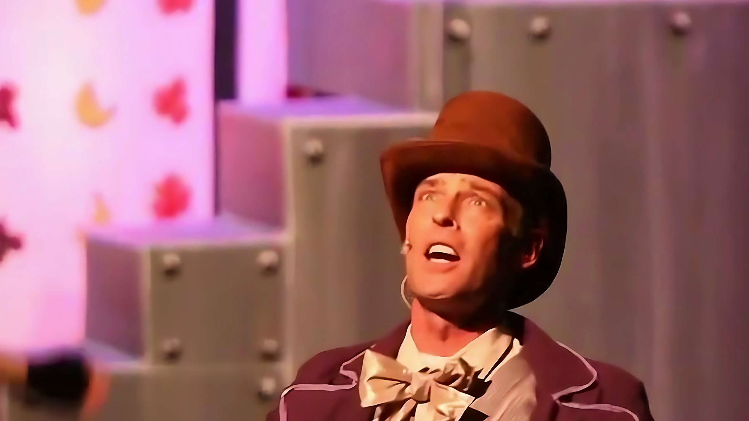 Dylan Collins as Willy Wonka onstage at Magik Theatre